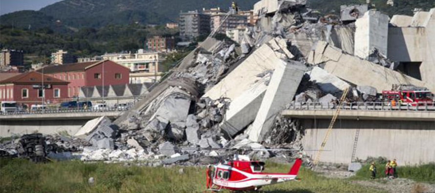 Genova: sale a 39 il numero delle vittime per il crollo del ponte Morandi